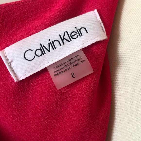 Calvin Klein Scuba Crepe Tiered Bell Sleeve Dress - Picture 8 of 10